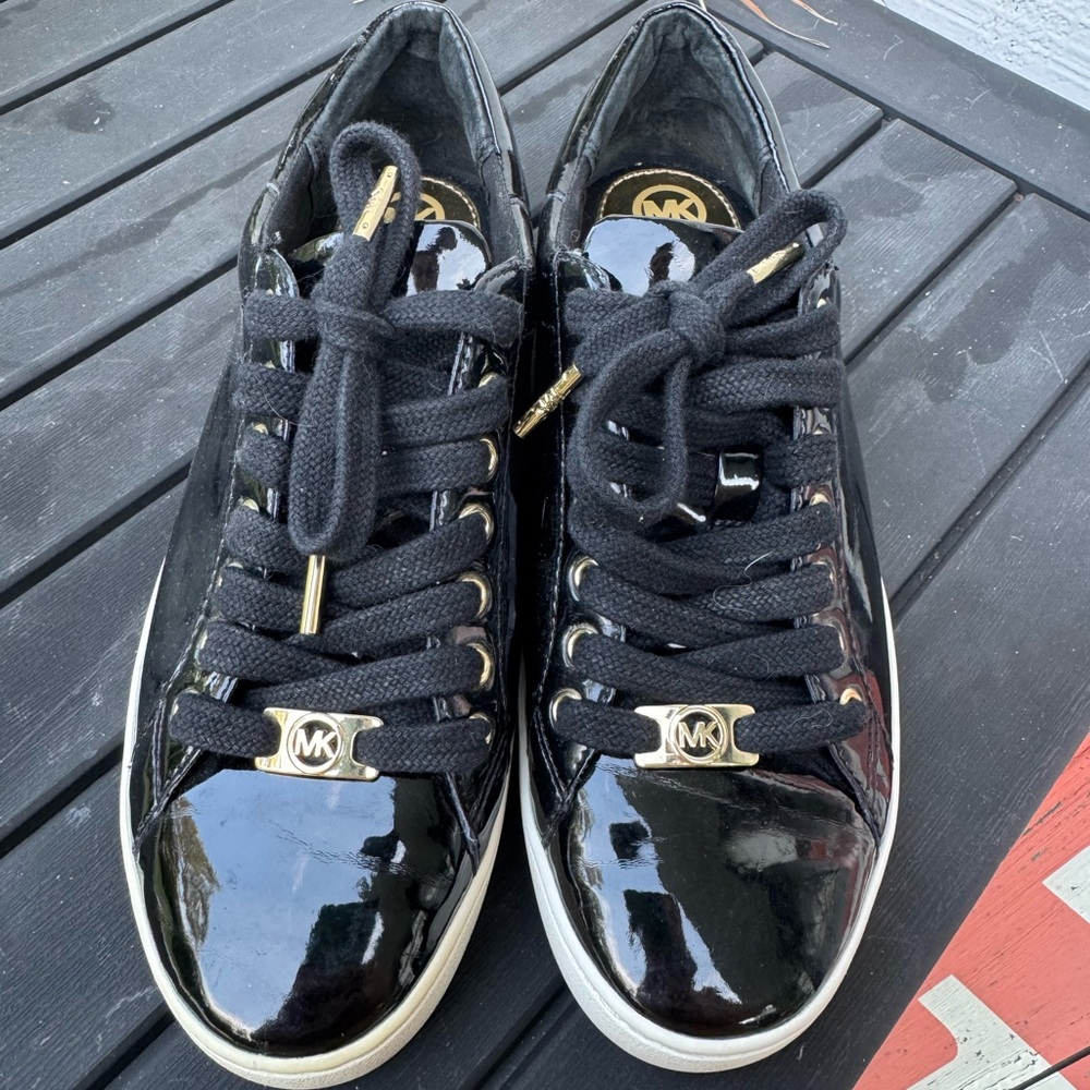 Michael Kors Glossy Black Women’s Sneakers